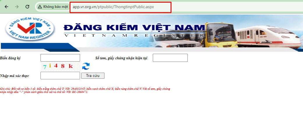 Tra cứu biển số xe ô tô tỉnh Đồng Nai online qua website Cục Đăng kiểm Việt Nam