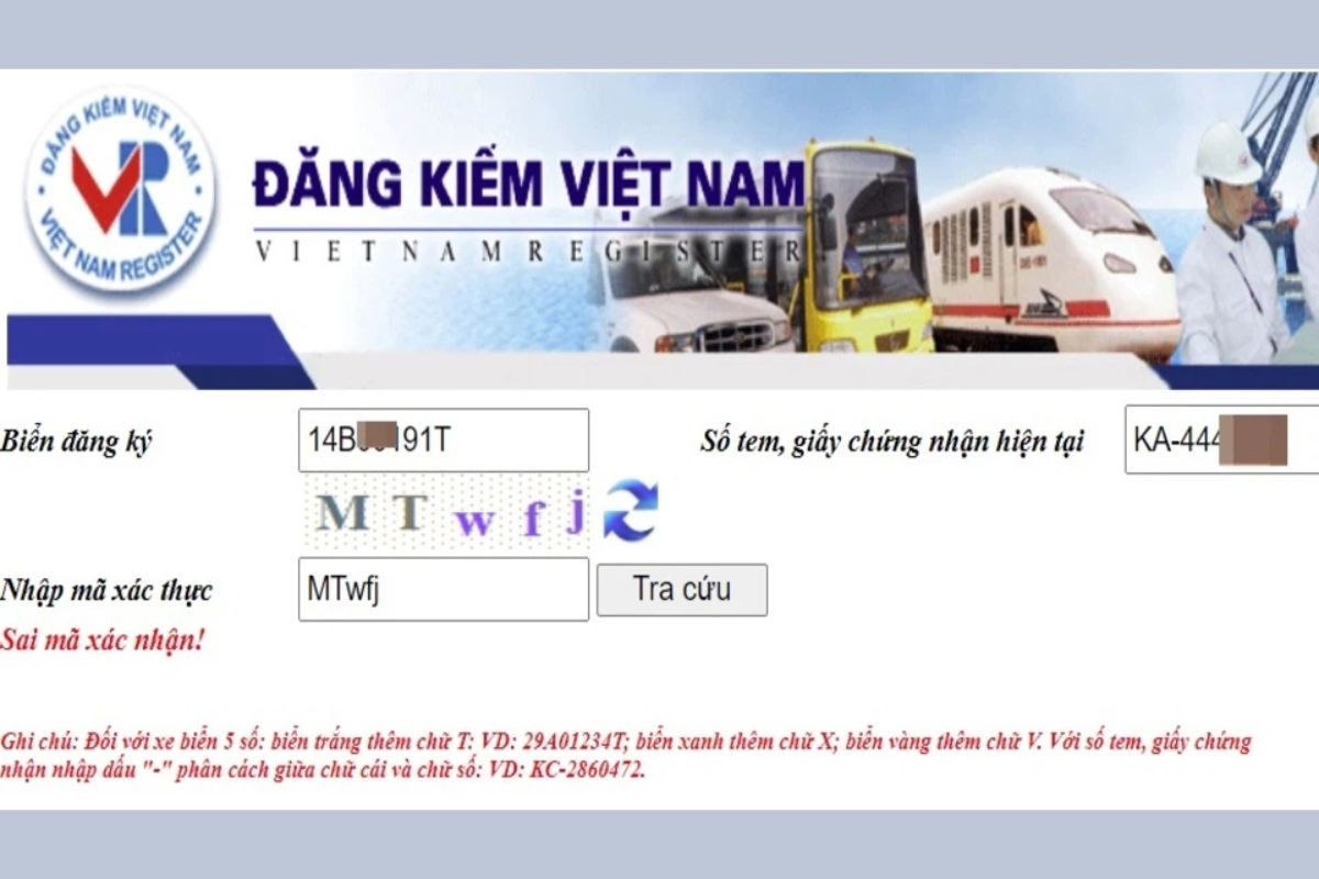 Truy cập vào trang web chính thức của Cục Đăng kiểm Việt Nam để tra cứu biển số xe ô tô