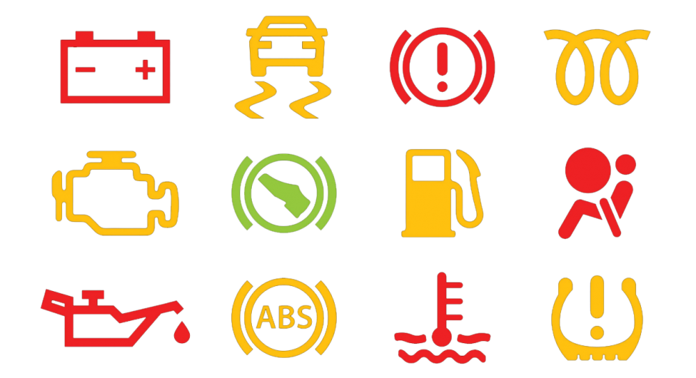 Các đèn cảnh báo trên xe ô tô sẽ hiển thị mức độ theo 3 màu sắc xanh, vàng và đỏ