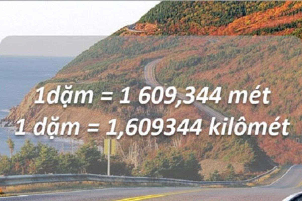 1 dặm bằng bao nhiêu km ở Việt Nam?