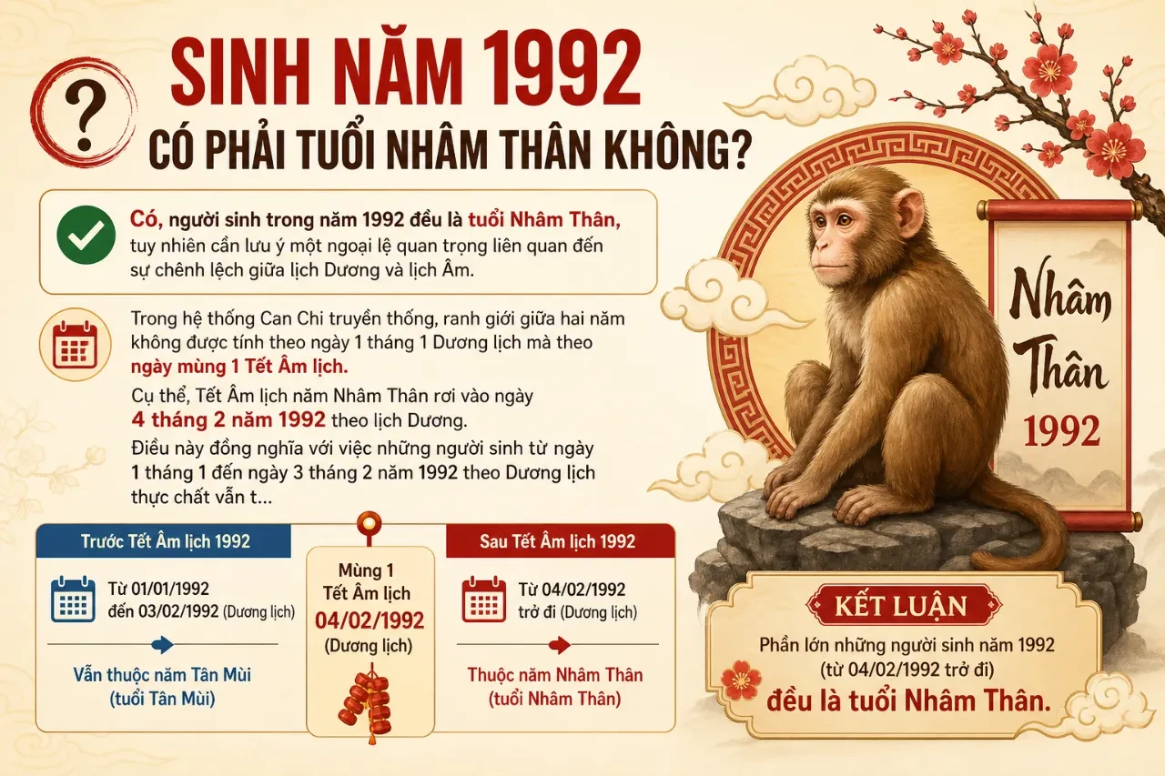 Sinh Năm 1992 Mệnh Gì? Giải Mã Kiếm Phong Kim, Màu Sắc & Tuổi Hợp Của Nhâm Thân